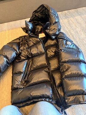 Moncler Shiny Black Quilted Down Jacket
